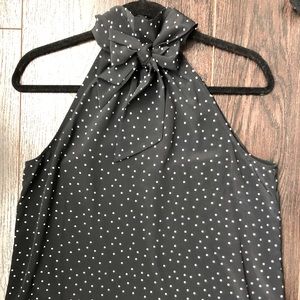 Women’s polka dot mock neck top